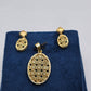 SILVER GOLD PLATED PENDANT SET GP037