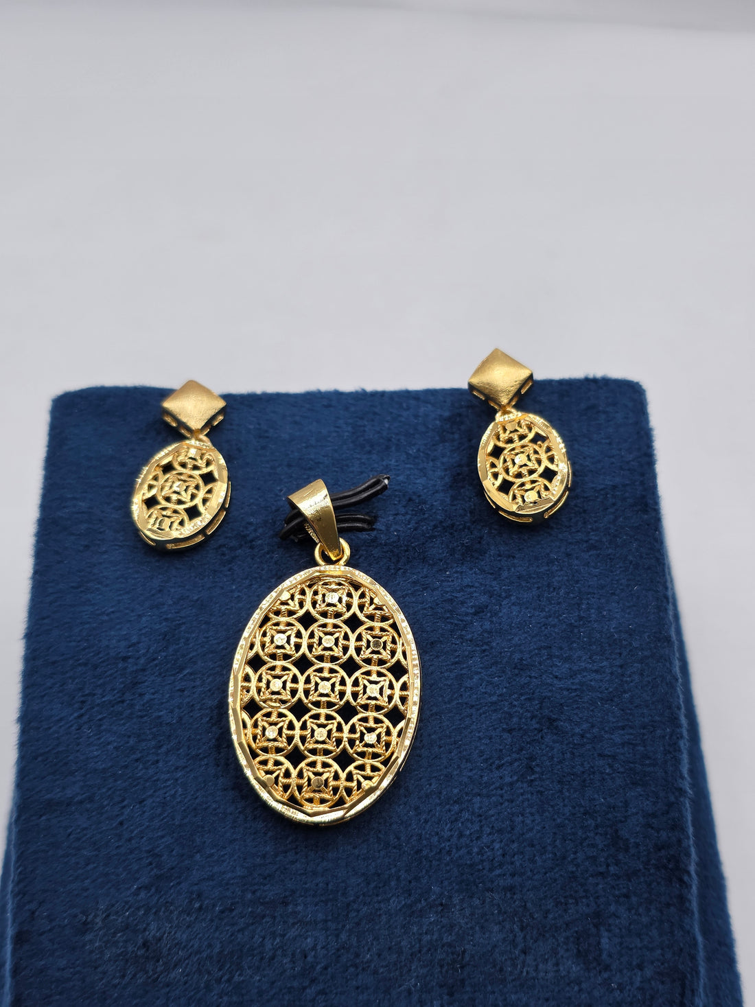 SILVER GOLD PLATED PENDANT SET GP037
