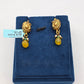 SILVER GOLD PLATED EARRINGS GP135
