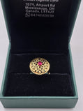SILVER GOLD PLATED RING GP122