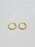 SILVER GOLD PLATED HOOPS GP144