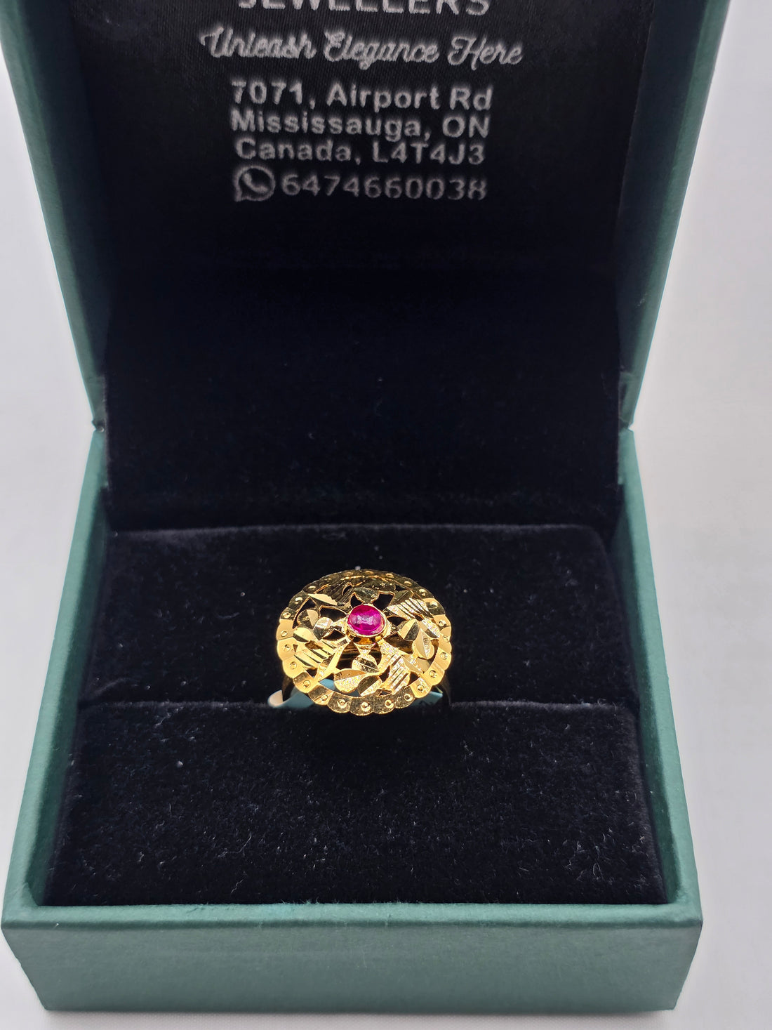 SILVER GOLD PLATED RING GP125