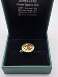 SILVER GOLD PLATED RING GP123