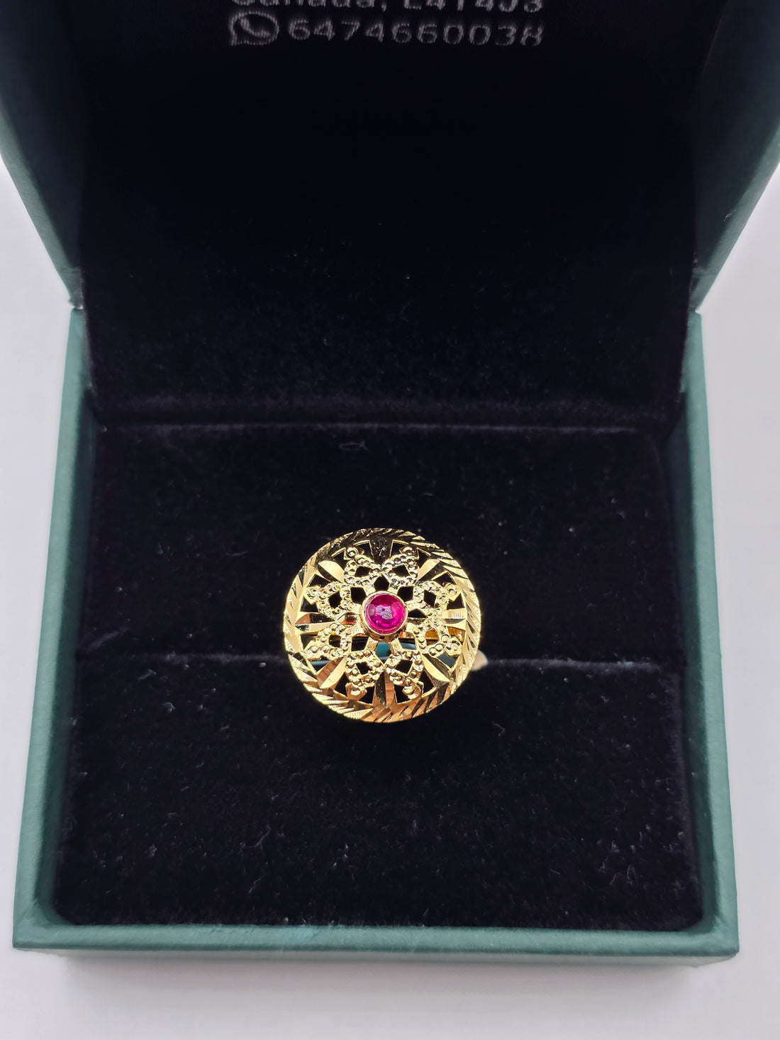 SILVER GOLD PLATED RING GP122