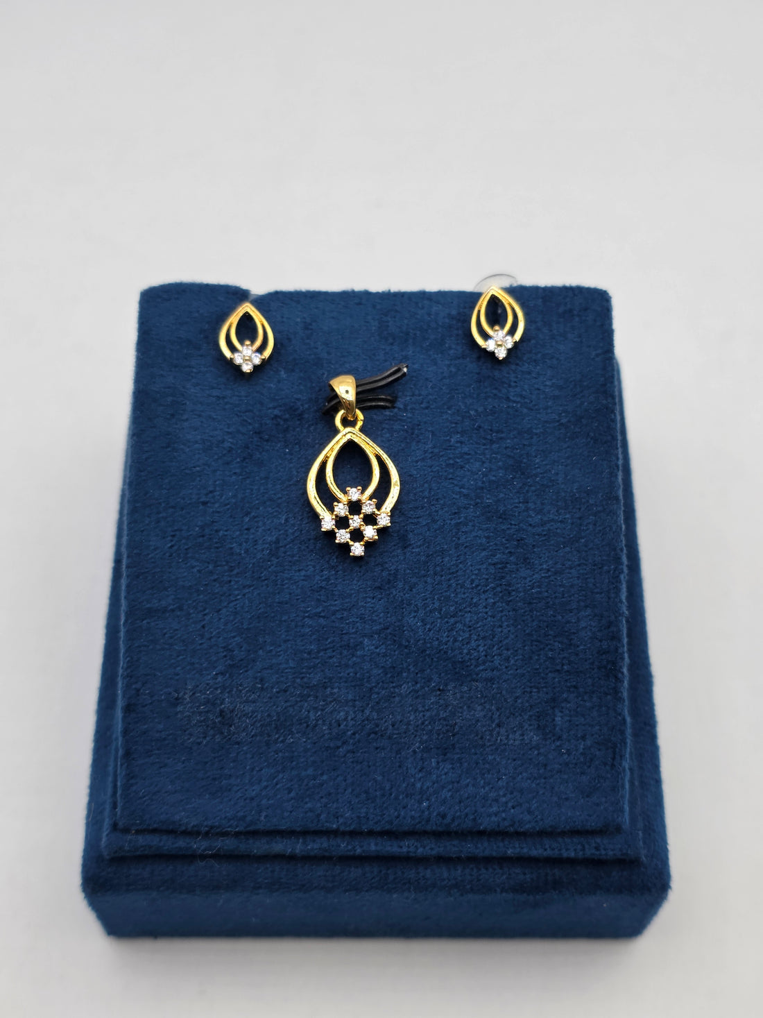 SILVER GOLD PLATED PENDANT SET GP035