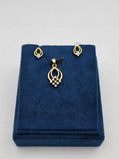 SILVER GOLD PLATED PENDANT SET GP035