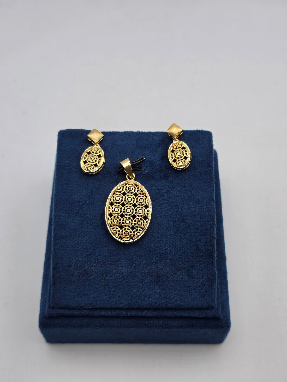 SILVER GOLD PLATED PENDANT SET GP037