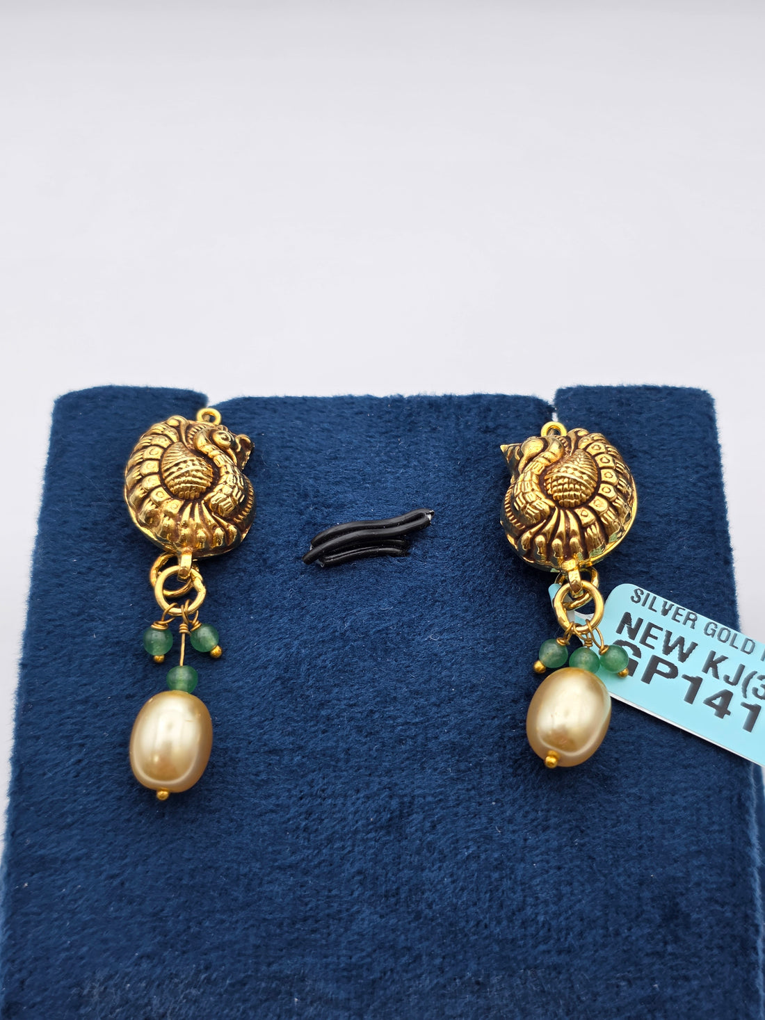SILVER GOLD PLATED EARRINGS GP141