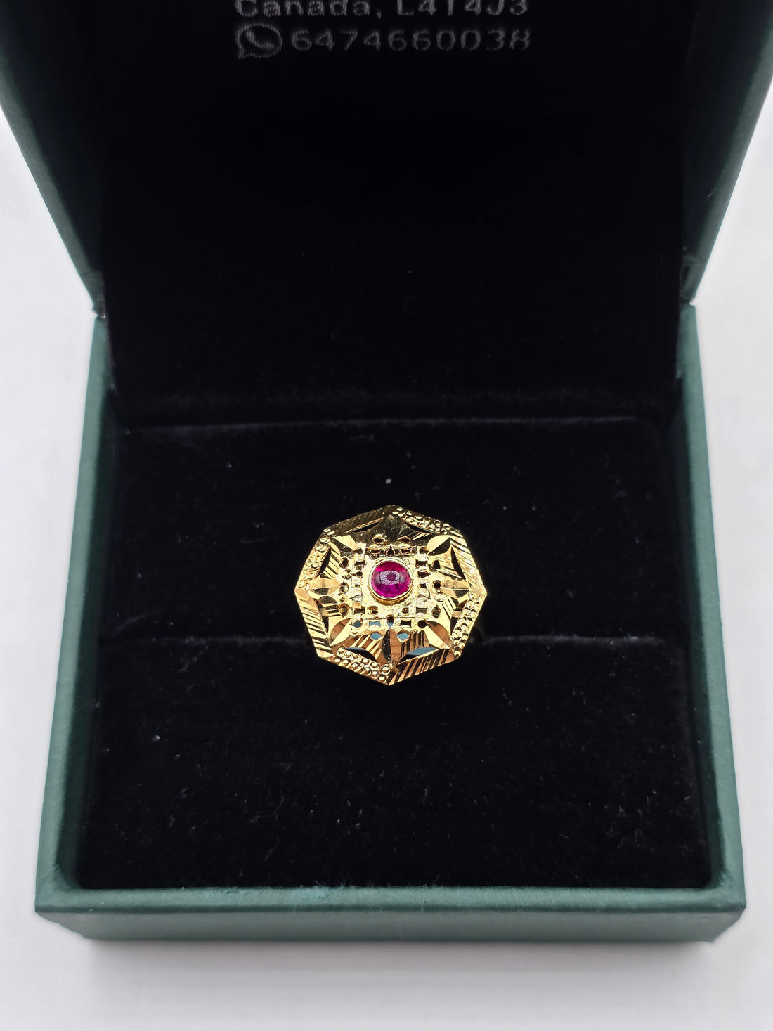 SILVER GOLD PLATED RING GP126