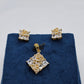 SILVER GOLD PLATED PENDANT SET GP038