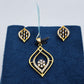 SILVER GOLD PLATED PENDANT SET GP034