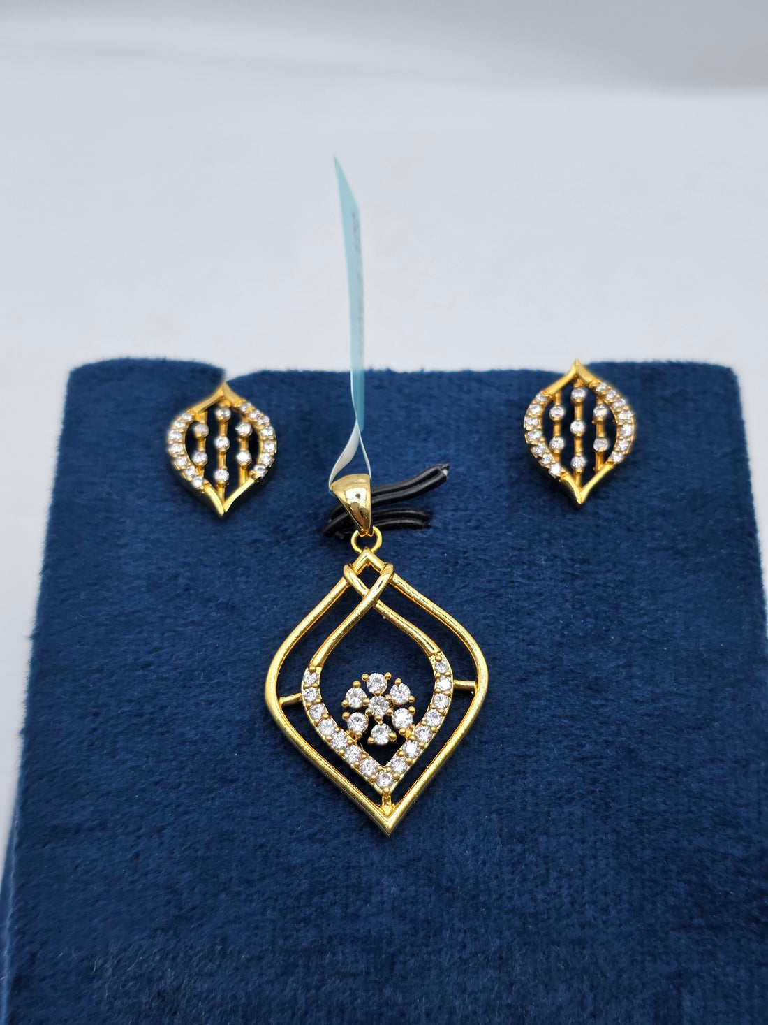 SILVER GOLD PLATED PENDANT SET GP034