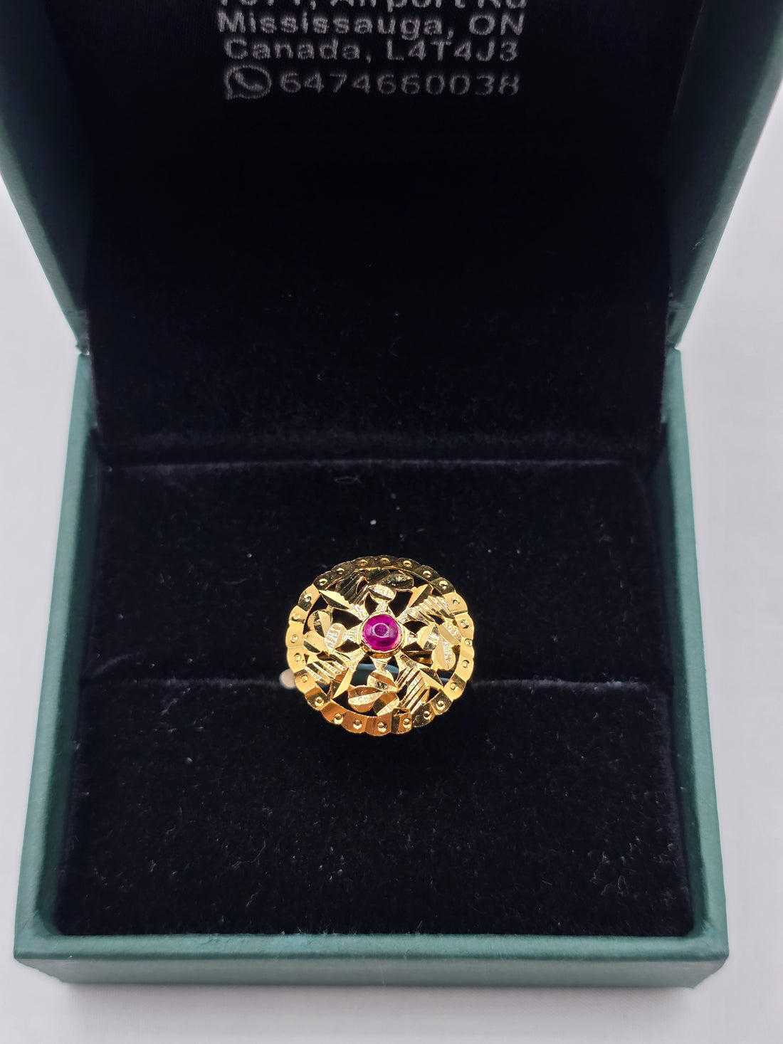 SILVER GOLD PLATED RING GP125