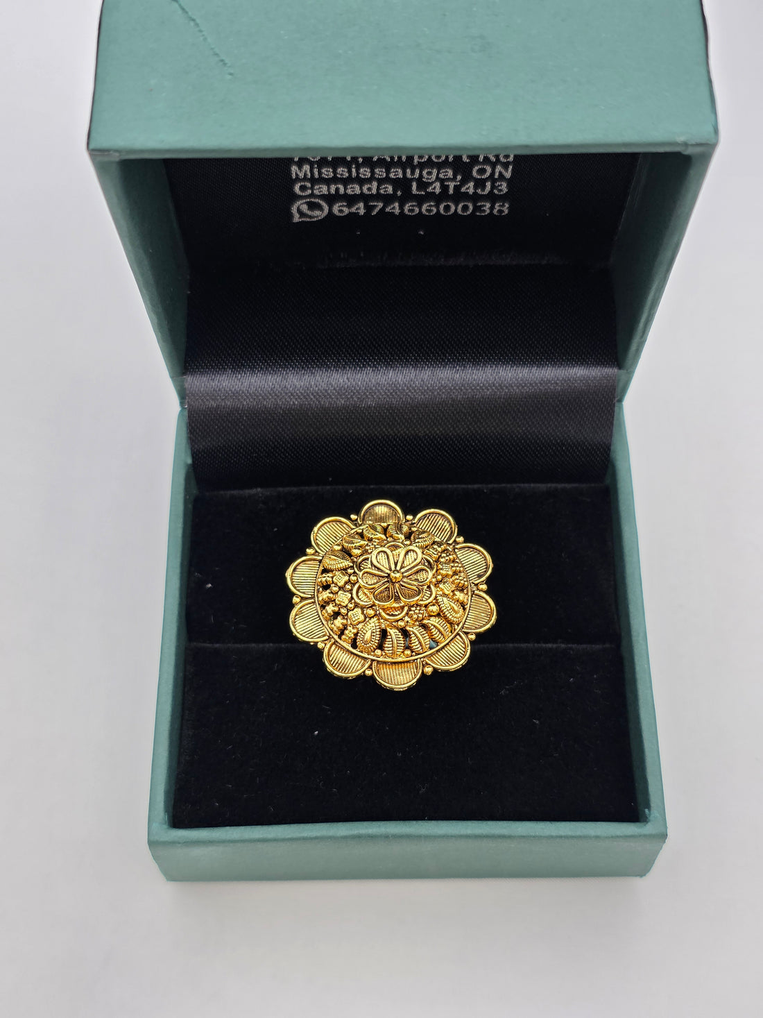 SILVER GOLD PLATED RING GP143