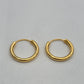 SILVER GOLD PLATED HOOPS GP144