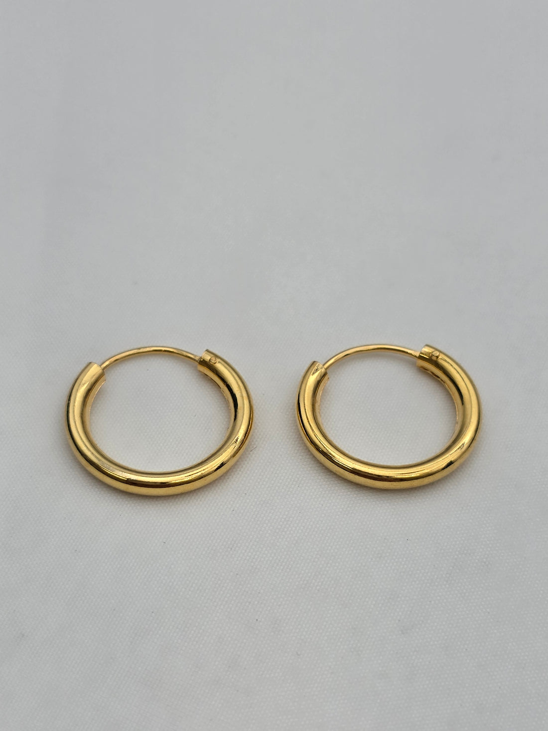 SILVER GOLD PLATED HOOPS GP144
