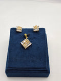 SILVER GOLD PLATED PENDANT SET GP038