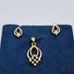 SILVER GOLD PLATED PENDANT SET GP035