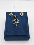 SILVER GOLD PLATED PENDANT SET GP034