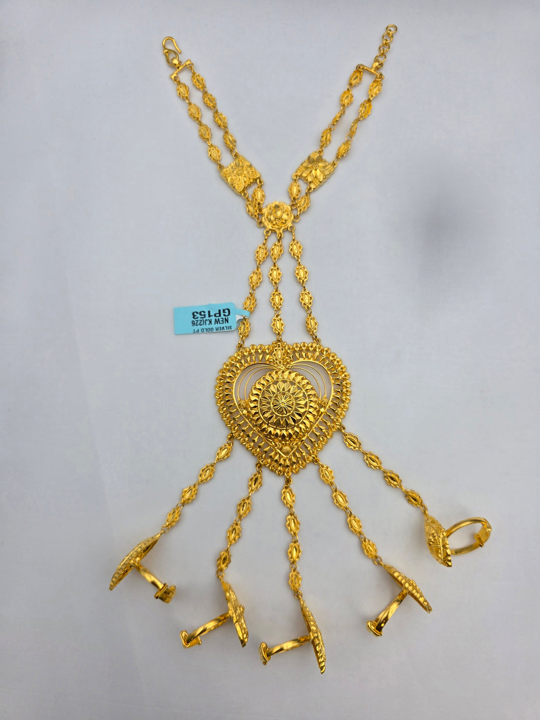 SILVER GOLD PLATED BRIDAL BAAHI SET GP153