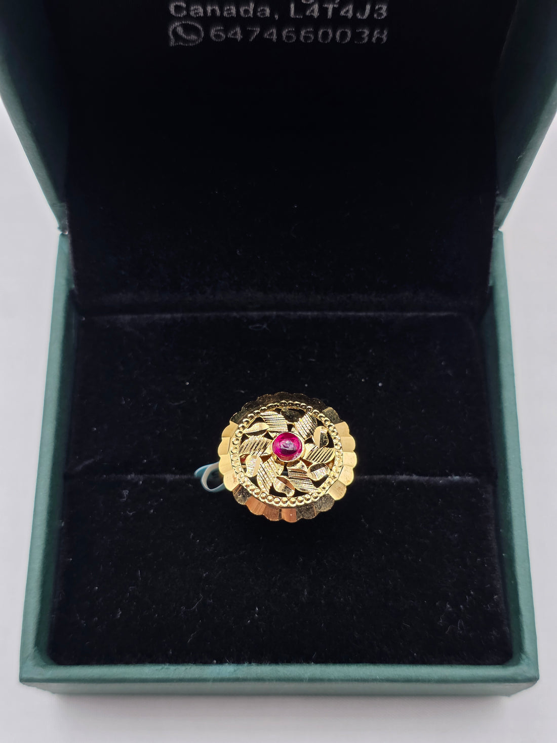 SILVER GOLD PLATED RING GP123